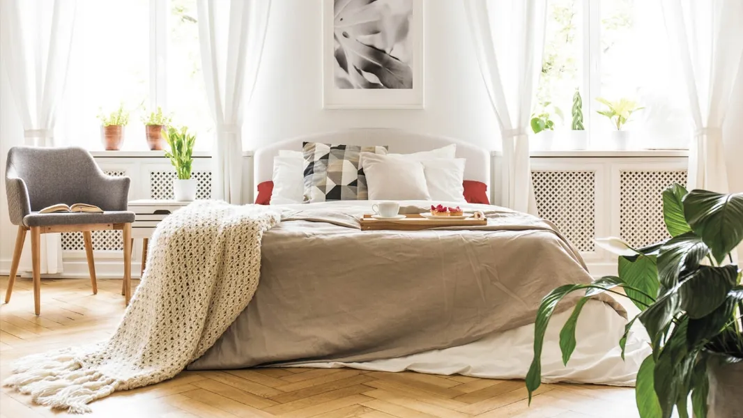 Letto Domingo in tessuto con testiera di Milano Bedding