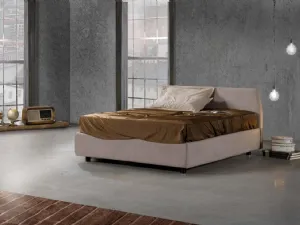 Letto con testiera in tessuto Monaco di Salvetti