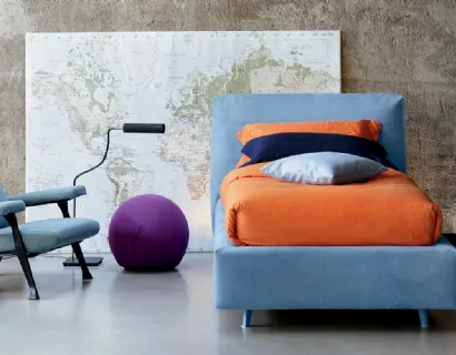 Letto singolo con testiera Kuna di Bontempi Letti Design