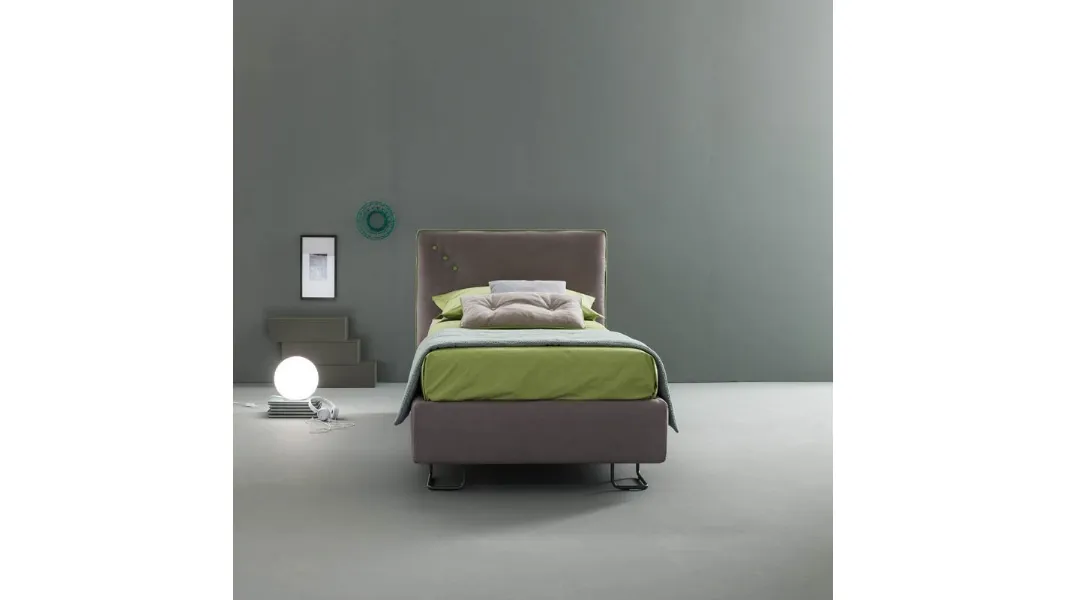 Letto moderno in tessuto con testiera Snap di Bside