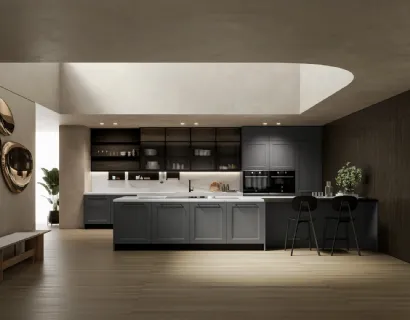 Cucina Moderna con penisola Meg 04 di Arredo3